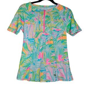 Lilly Pulitzer XS Upf 50+ Luxletic Kalani Sunguard Top Tennis Golf Active Preppy